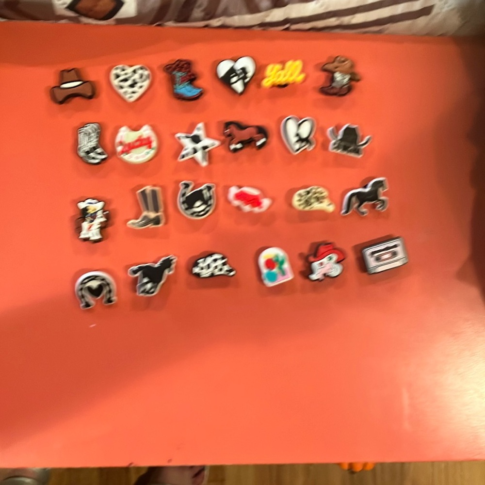 Cowboy cowgirl shoe charms to fit Crocs-24 pieces for back to school